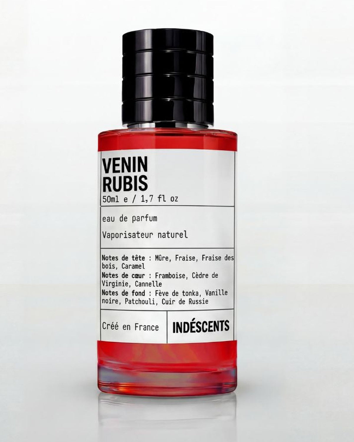 Flacon rouge Venin Rubis Indéscents, eau de parfum inspirée de Venom Incarnat de Stéphane Humbert Lucas 777